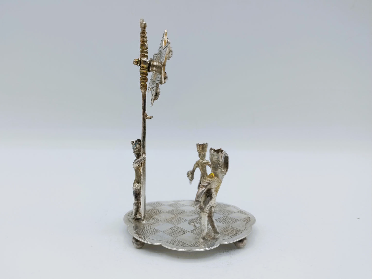 Zilveren miniatuur Driekoningenspel, J. S. Zwanenburg, Sneek, 20e eeuws