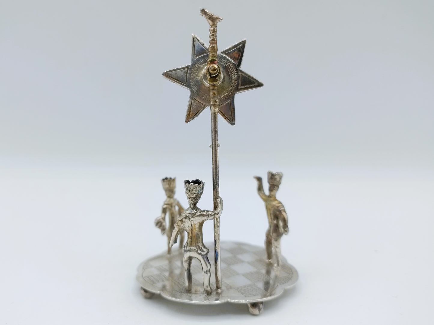 Zilveren miniatuur Driekoningenspel, J. S. Zwanenburg, Sneek, 20e eeuws