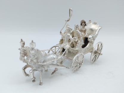 Zilveren miniatuurkoets, J. van Geffen, Amsterdam, 1780