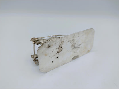 Zilveren miniatuur man met tweespan paarden, W. Freen, Dordrecht, 19e eeuws