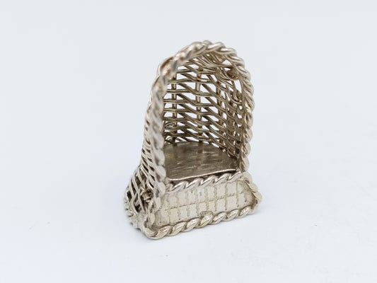 Zilveren miniatuur strandstoel, A.F. Westerwaal, Amsterdam, ca. 1910
