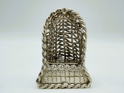 Zilveren miniatuur strandstoel, A.F. Westerwaal, Amsterdam, ca. 1910