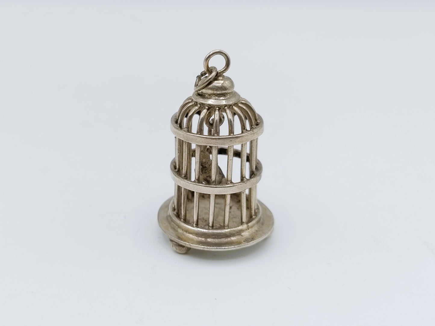 Zilveren miniatuur vogelkooi, A.F. Westerwaal, Amsterdam, ca. 1910