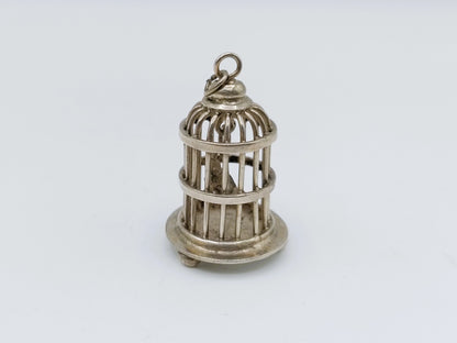 Zilveren miniatuur vogelkooi, A.F. Westerwaal, Amsterdam, ca. 1910