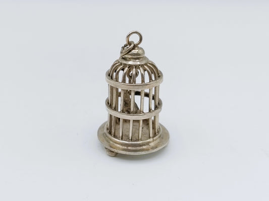 Zilveren miniatuur vogelkooi, A.F. Westerwaal, Amsterdam, ca. 1910
