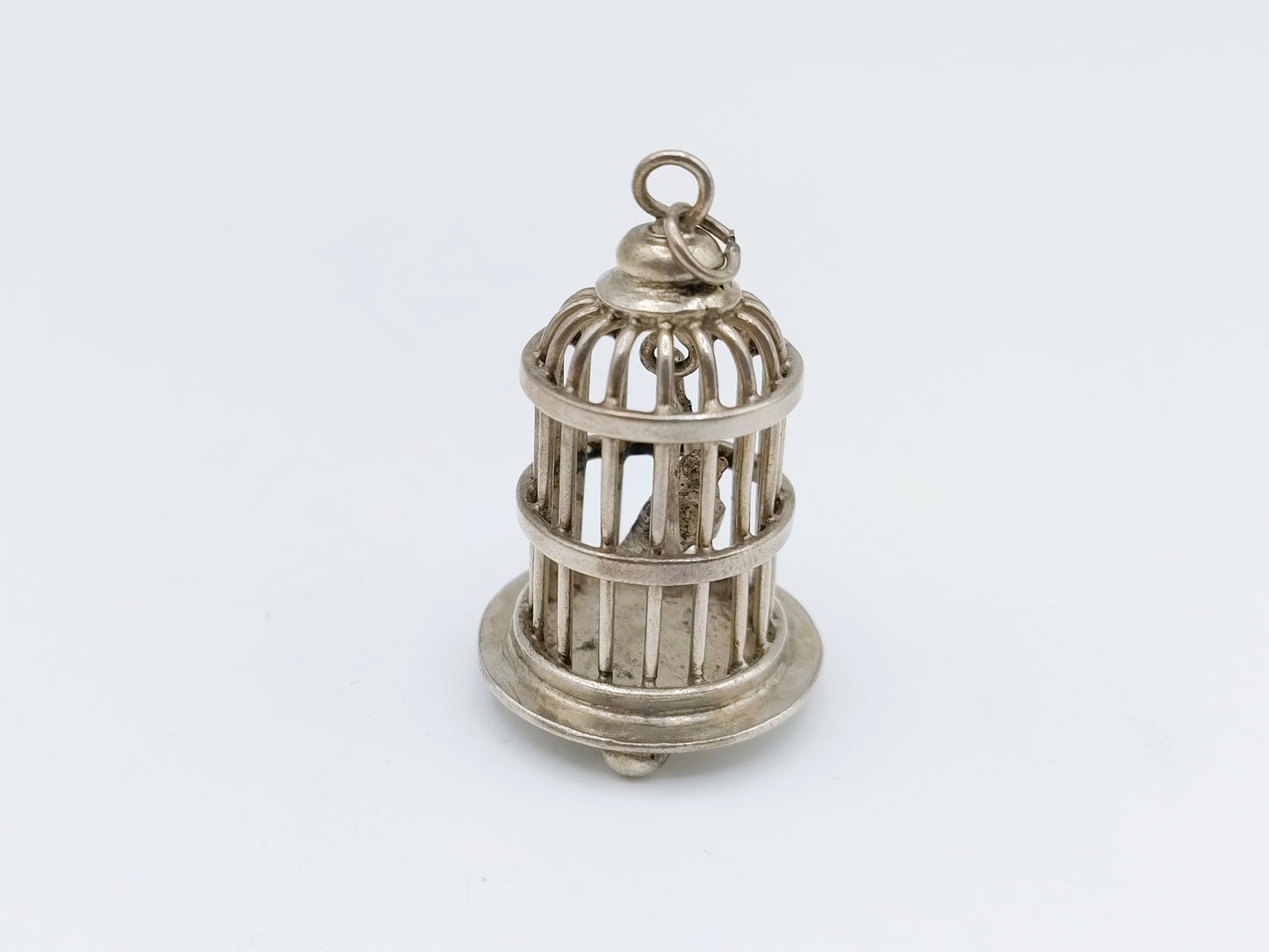 Zilveren miniatuur vogelkooi, A.F. Westerwaal, Amsterdam, ca. 1910
