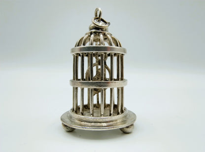 Zilveren miniatuur vogelkooi, A.F. Westerwaal, Amsterdam, ca. 1910