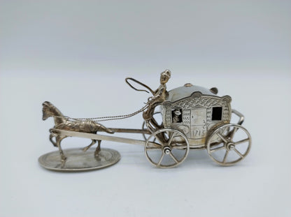Zilveren miniatuur postkoets J.S. Zwanenburg & Zn, Sneek, 19e eeuws
