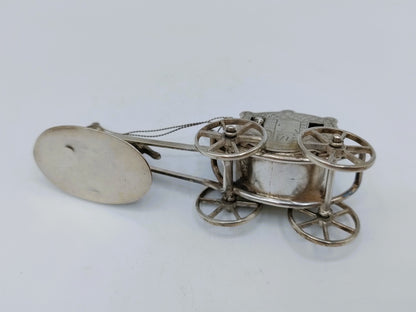 Zilveren miniatuur postkoets J.S. Zwanenburg & Zn, Sneek, 19e eeuws