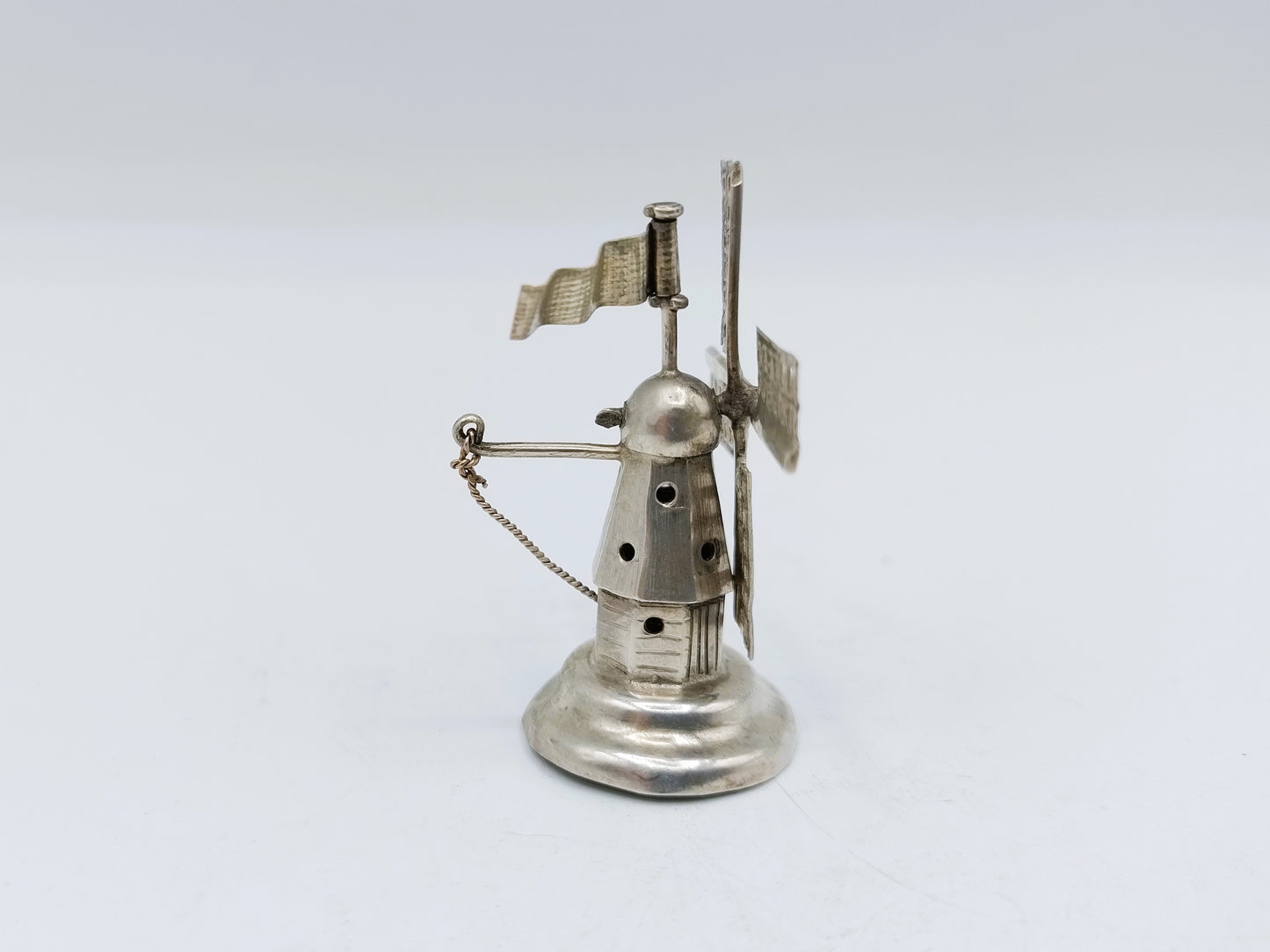 Zilveren miniatuur molen, J. Verhoogt, Hoorn, ca. 1910