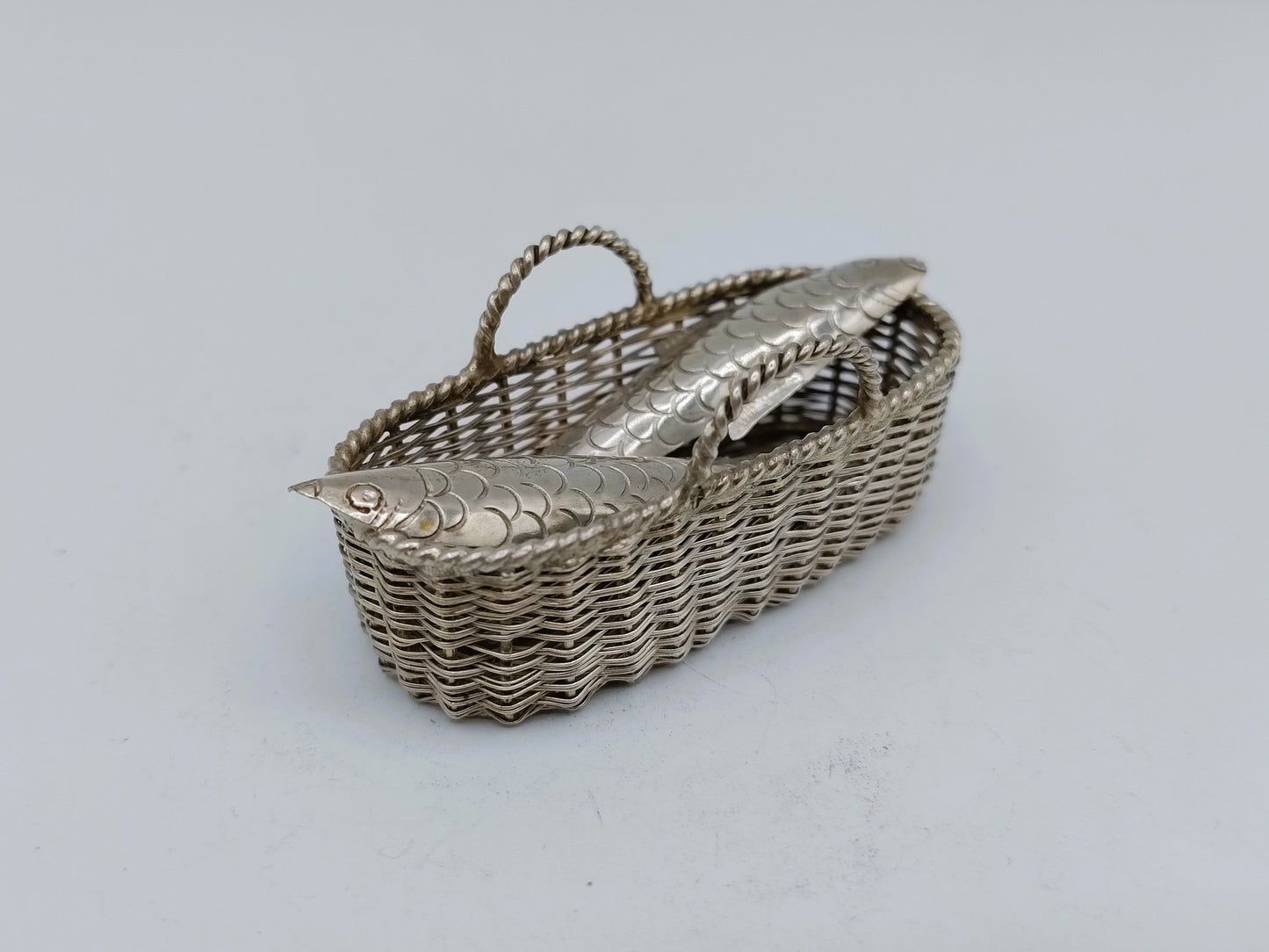 Zilveren miniatuur vismand, A.F. Westerwaal, Amsterdam, ca. 1910
