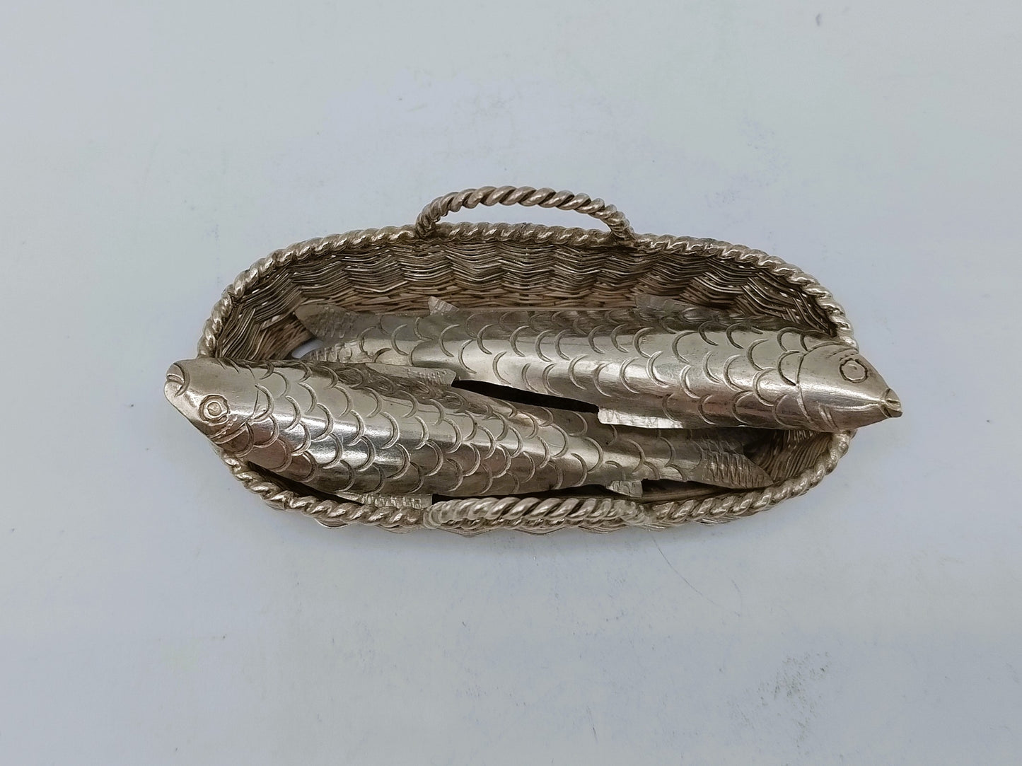 Zilveren miniatuur vismand, A.F. Westerwaal, Amsterdam, ca. 1910