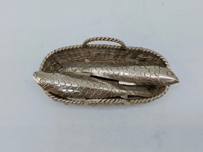 Zilveren miniatuur vismand, A.F. Westerwaal, Amsterdam, ca. 1910