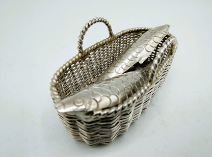 Zilveren miniatuur vismand, A.F. Westerwaal, Amsterdam, ca. 1910