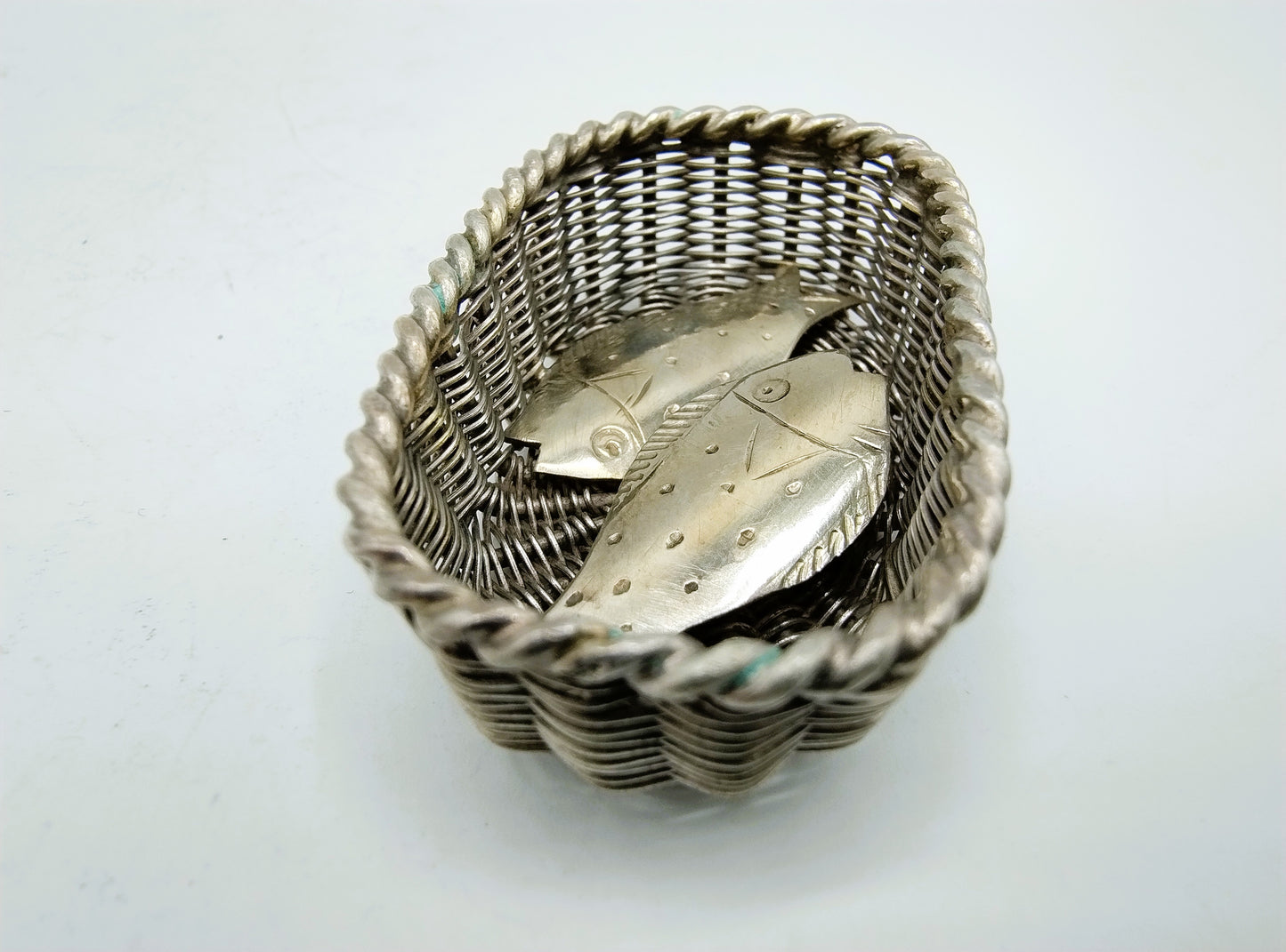 Zilveren miniatuur vismand, A.F. Westerwaal, Amsterdam, ca. 1910