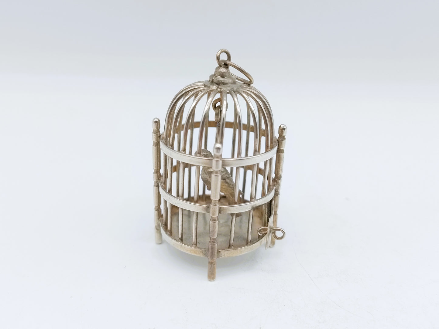 Zilveren miniatuur vogelkooi, A.F. Westerwaal, Amsterdam, ca. 1910