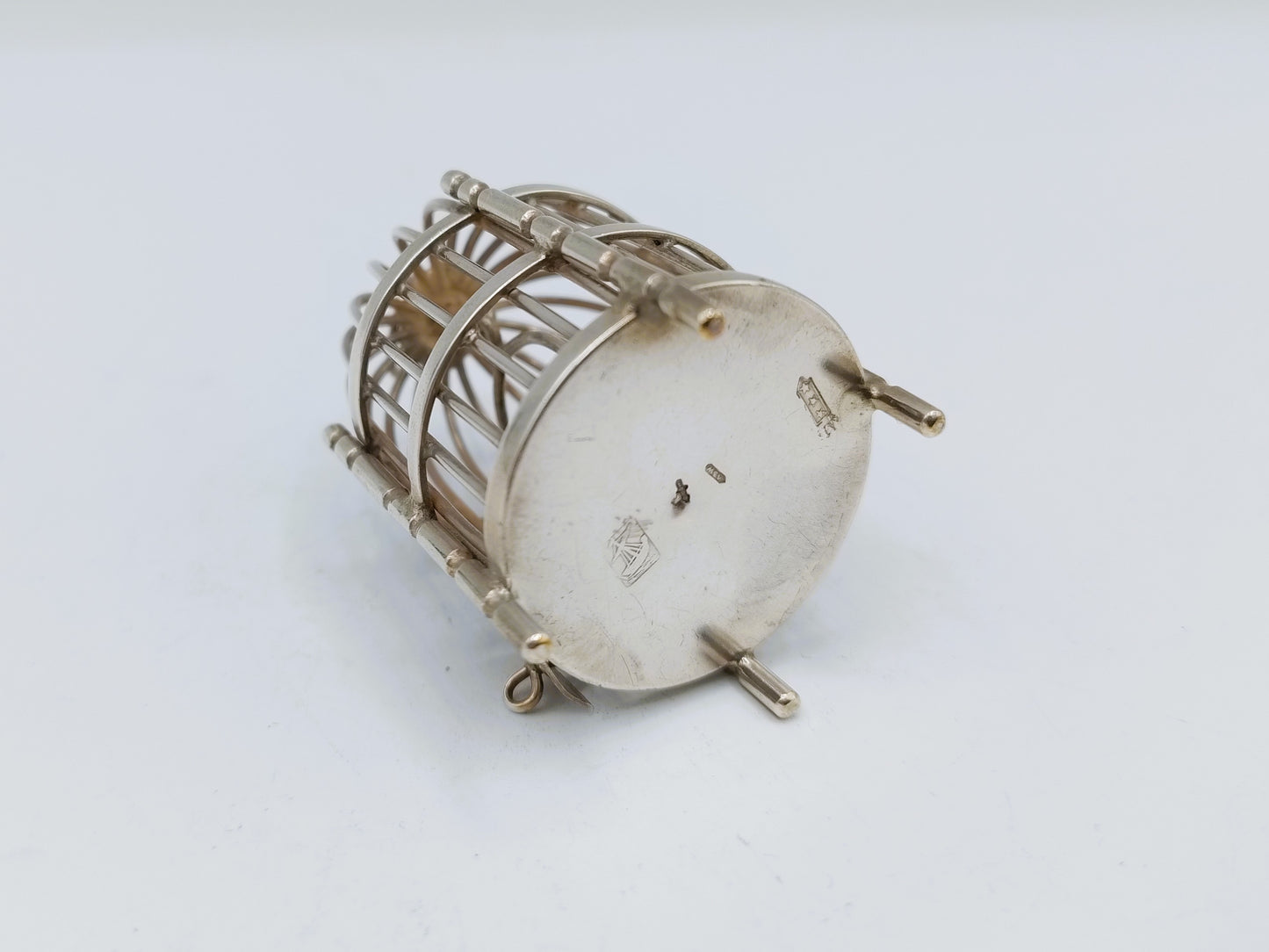 Zilveren miniatuur vogelkooi, A.F. Westerwaal, Amsterdam, ca. 1910