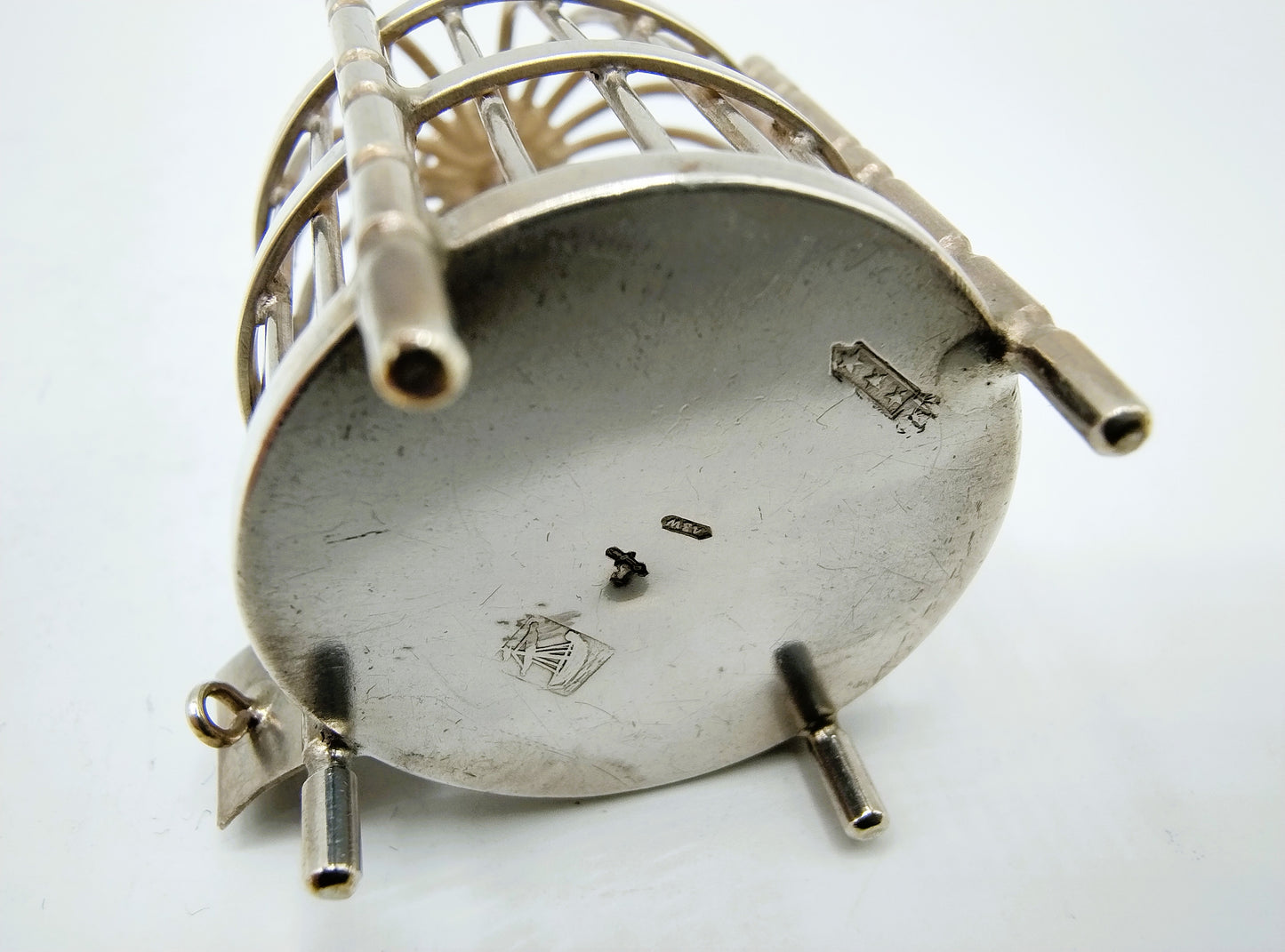 Zilveren miniatuur vogelkooi, A.F. Westerwaal, Amsterdam, ca. 1910