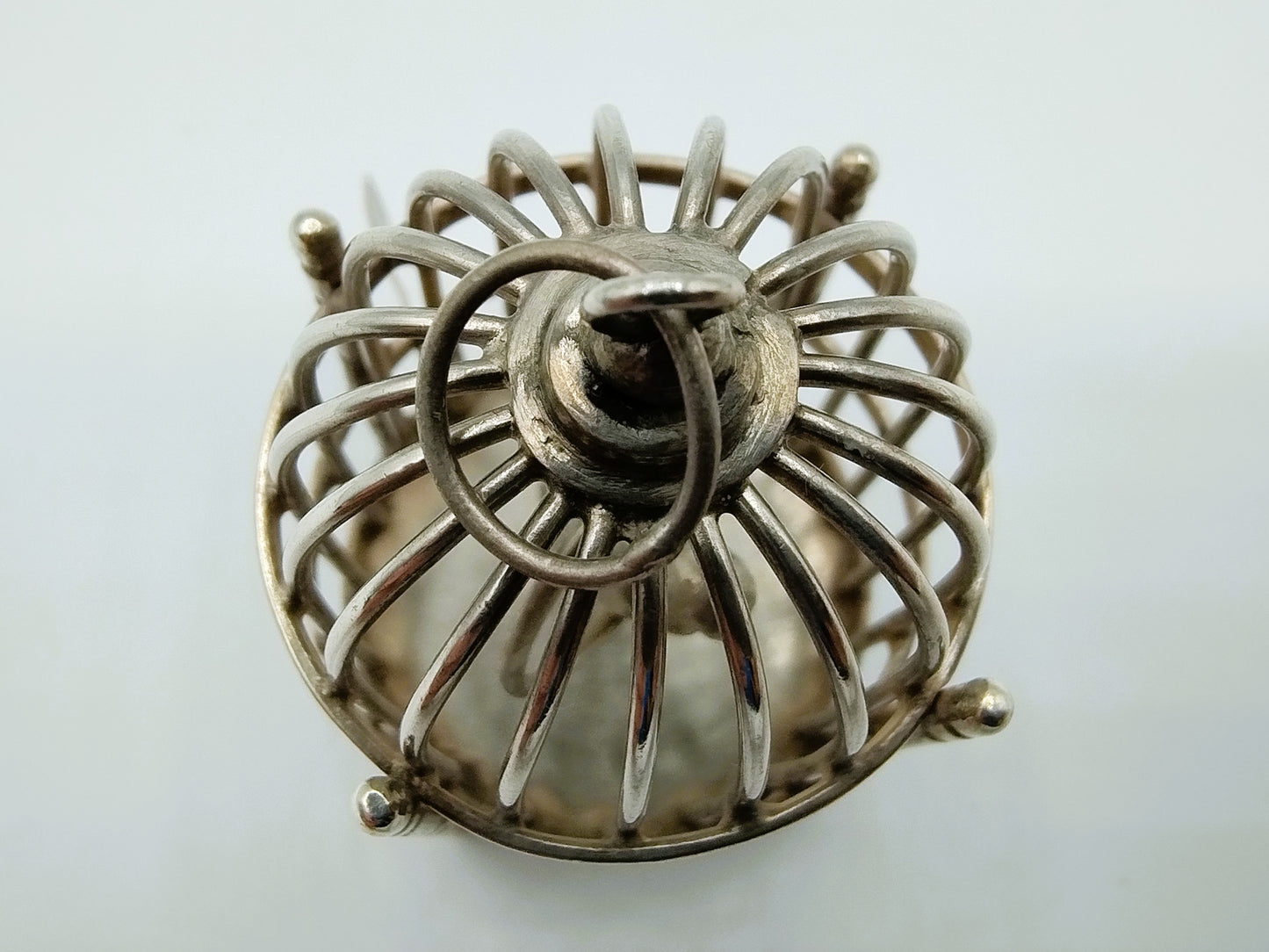 Zilveren miniatuur vogelkooi, A.F. Westerwaal, Amsterdam, ca. 1910