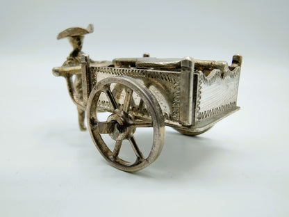 Zilveren miniatuur melkboer,  A.F. Westerwaal, Amsterdam, ca. 1910
