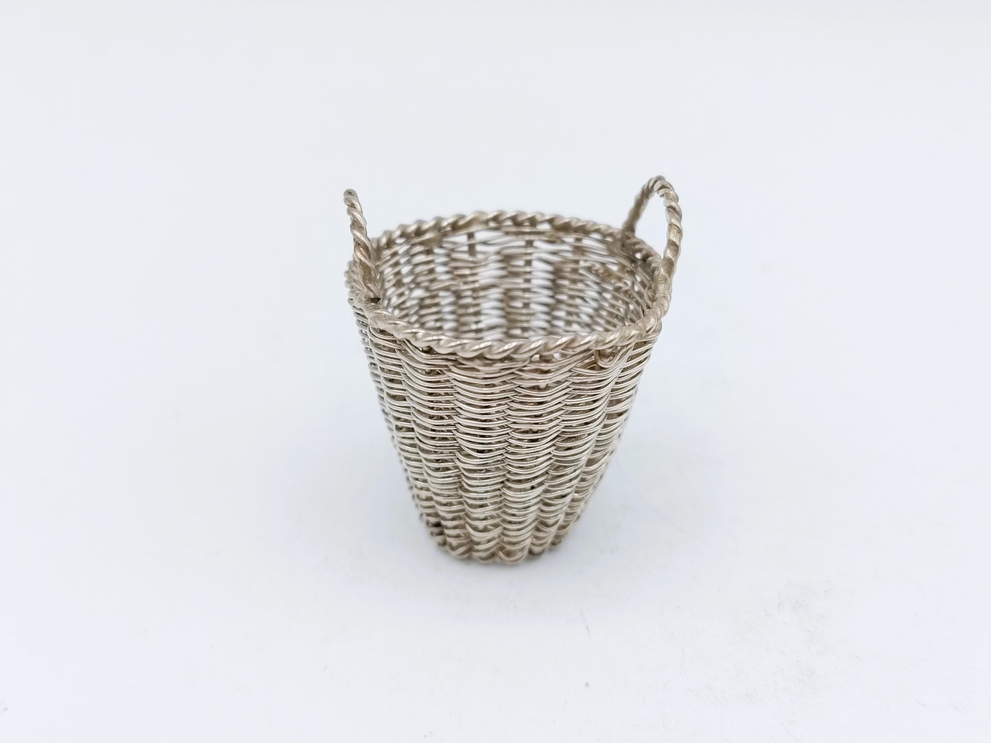 Zilveren miniatuur mand, A.F. Westerwaal, Amsterdam, ca. 1910