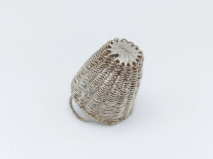 Zilveren miniatuur mand, A.F. Westerwaal, Amsterdam, ca. 1910