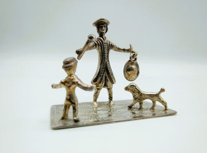 Zilveren miniatuur stadsomroeper,  A.F. Westerwaal, Amsterdam, ca. 1910