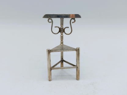 Zilveren miniatuur stoel, A.F. Westerwaal, Amsterdam, ca. 1910