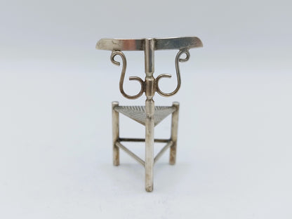 Zilveren miniatuur stoel, A.F. Westerwaal, Amsterdam, ca. 1910