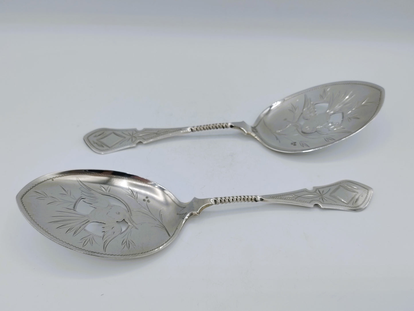 Set of silver fruit spoons / serving spoons, J.M. van Kempen en Zonen, Voorschoten, 1889