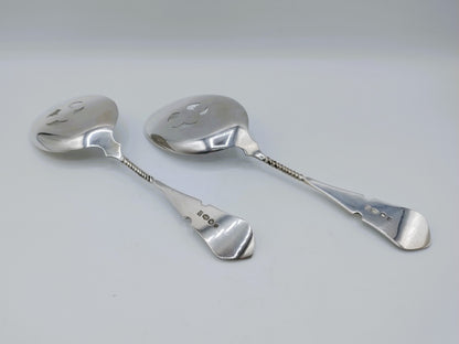Set of silver fruit spoons / serving spoons, J.M. van Kempen en Zonen, Voorschoten, 1889