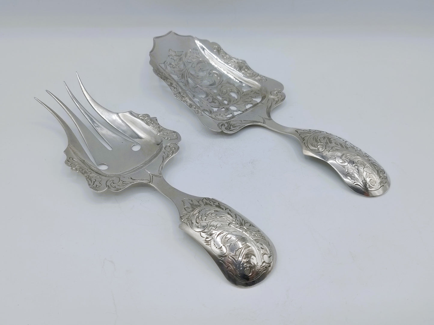 Silver Fruit Serving Cutlery, Johannes Mulder, Amsterdam, 1848/1849