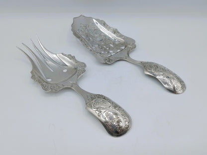 Silver Fruit Serving Cutlery, Johannes Mulder, Amsterdam, 1848/1849