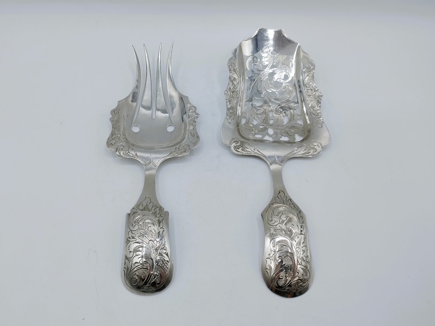 Silver Fruit Serving Cutlery, Johannes Mulder, Amsterdam, 1848/1849