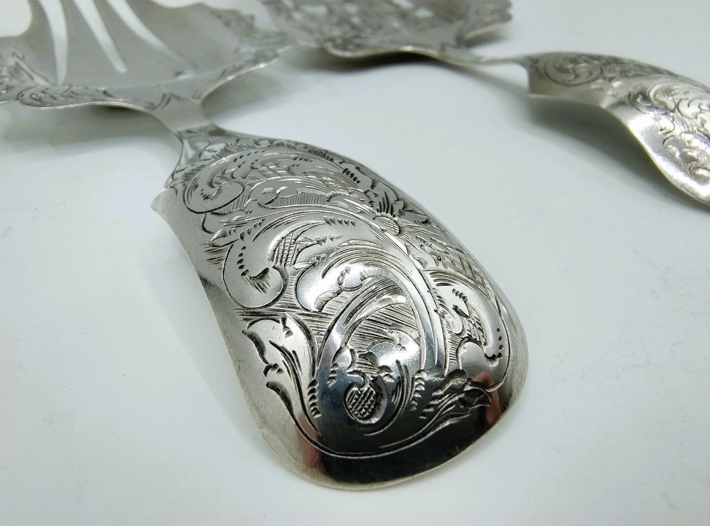 Silver Fruit Serving Cutlery, Johannes Mulder, Amsterdam, 1848/1849