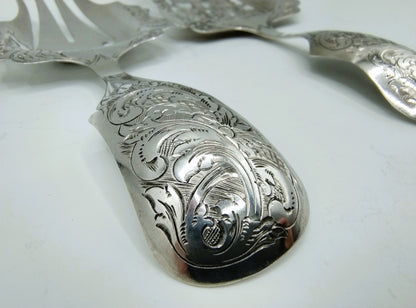 Silver Fruit Serving Cutlery, Johannes Mulder, Amsterdam, 1848/1849