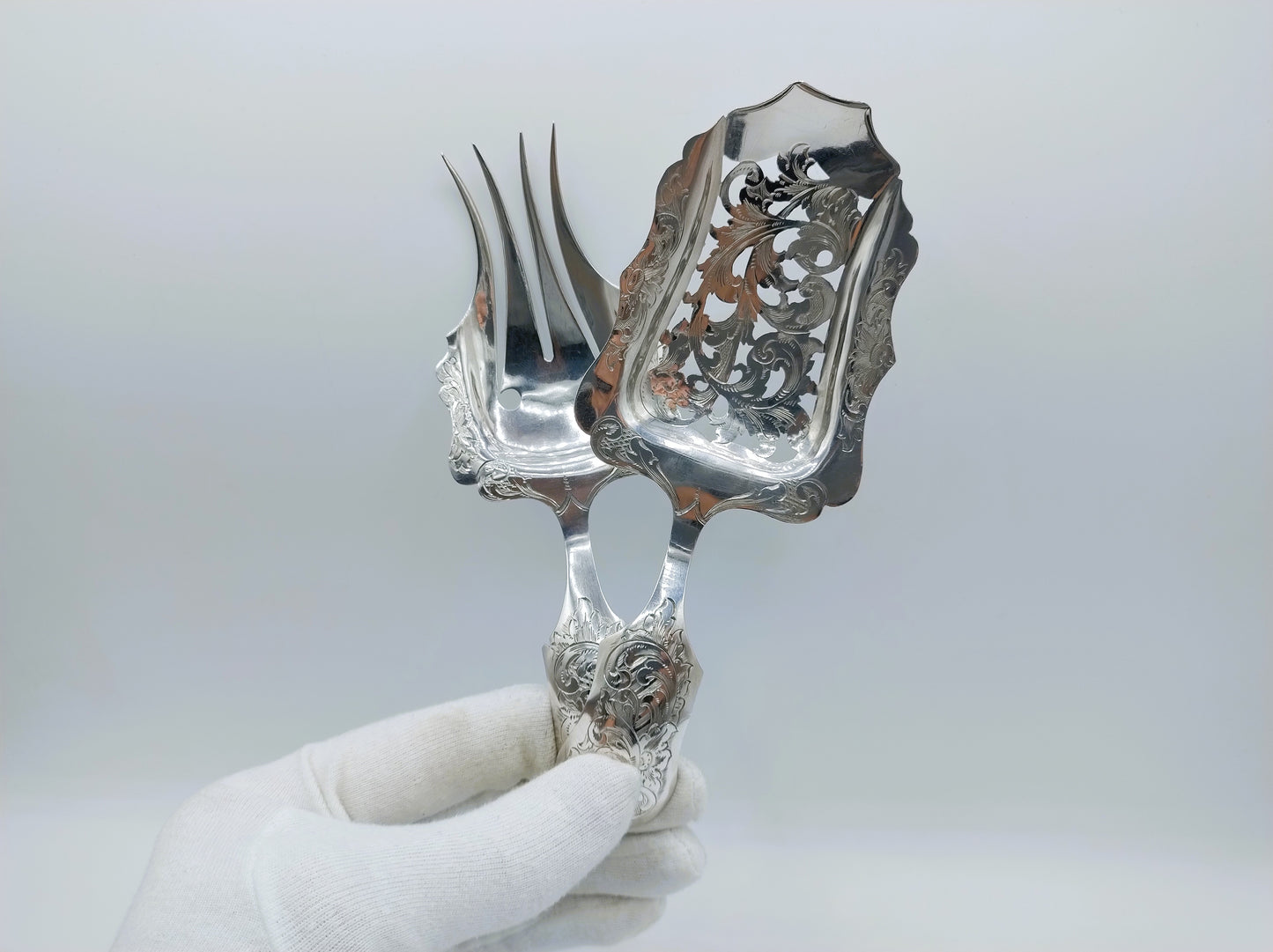 Silver Fruit Serving Cutlery, Johannes Mulder, Amsterdam, 1848/1849