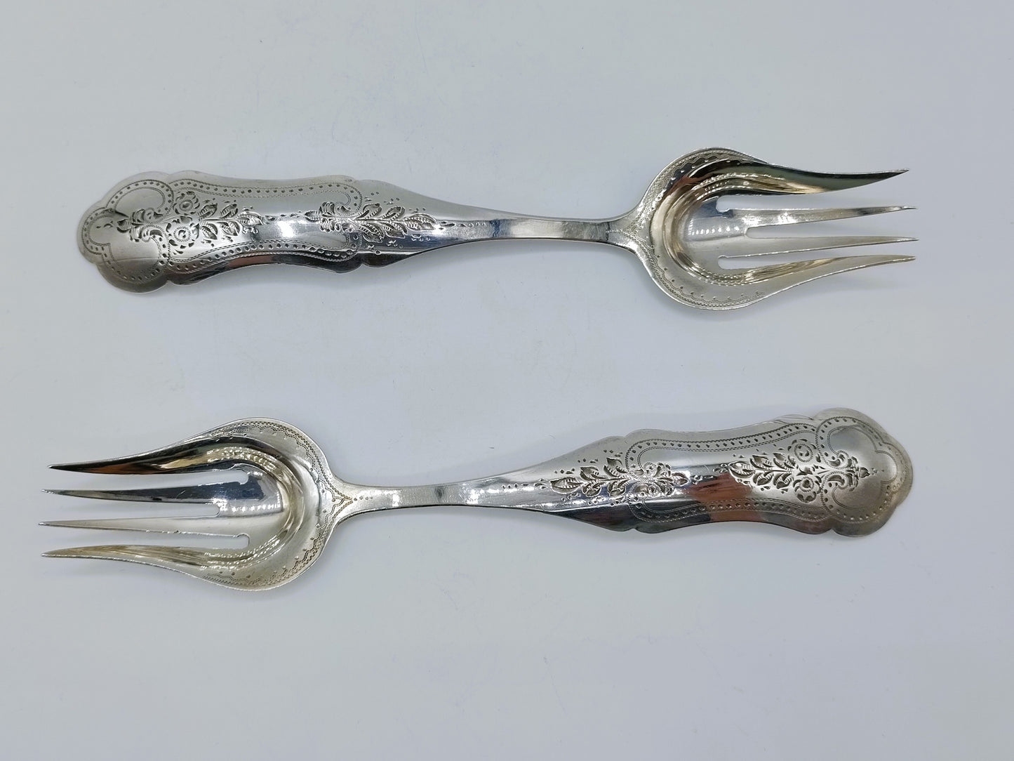 2 Zilveren Zuurvorken, Pieter van Geelen, Schoonhoven, 1873