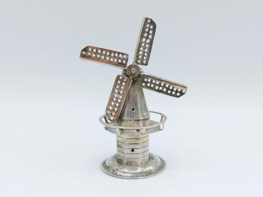 Zilveren miniatuur stellingmolen, H. Hooijkaas,  Schoonhoven, ca. 1900