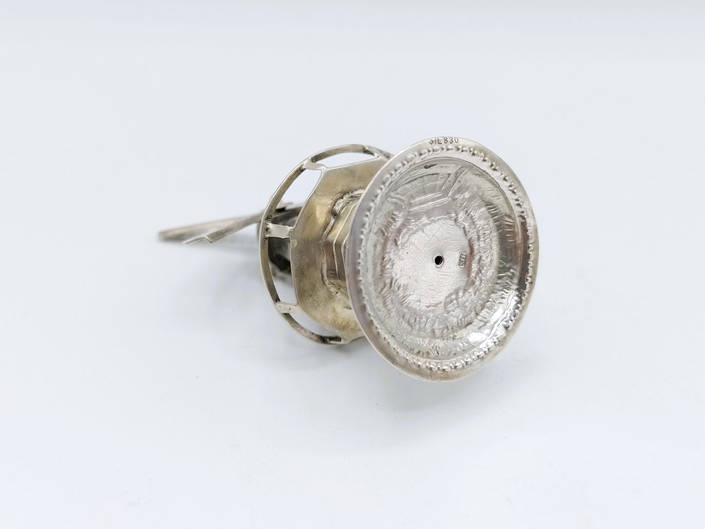 Zilveren miniatuur stellingmolen, H. Hooijkaas,  Schoonhoven, ca. 1900