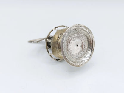 Zilveren miniatuur stellingmolen, H. Hooijkaas,  Schoonhoven, ca. 1900