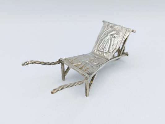 Zilveren miniatuur kruiwagen, H. Hooijkaas, Schoonhoven, ca. 1910