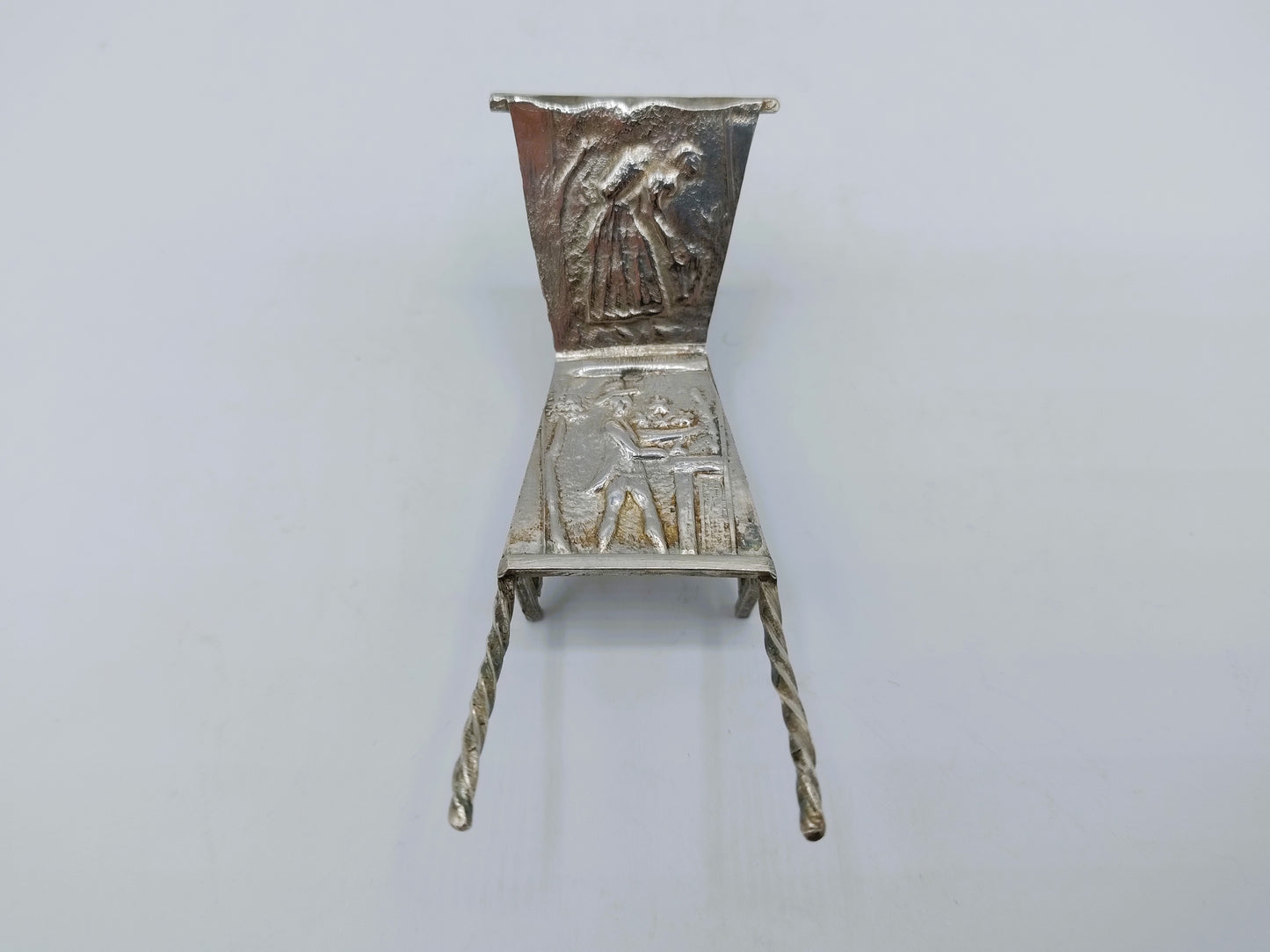 Zilveren miniatuur kruiwagen, H. Hooijkaas, Schoonhoven, ca. 1910