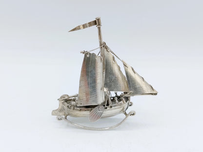 Zilveren miniatuur Tjalk, Nederland, ca. 1920