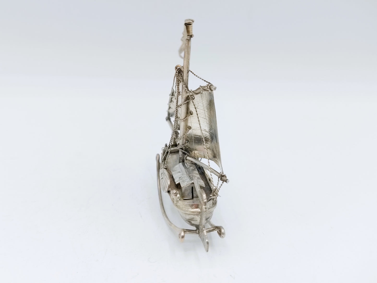 Zilveren miniatuur Tjalk, Nederland, ca. 1920