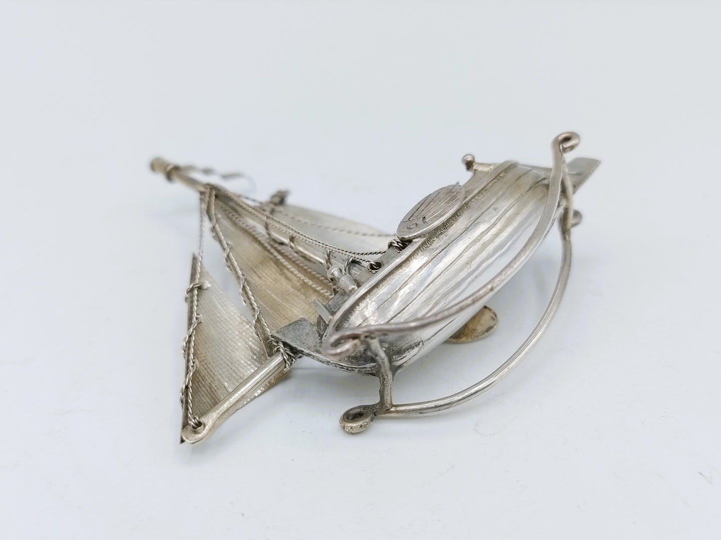 Zilveren miniatuur Tjalk, Nederland, ca. 1920