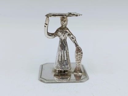 Zilveren miniatuur visverkoopster, J. Postmus, Amsterdam, ca. 1910