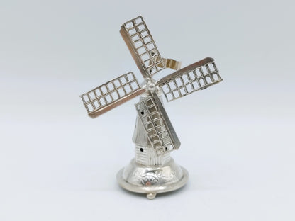 Zilveren miniatuur molen, J. Verhoogt, Hoorn, ca. 1910
