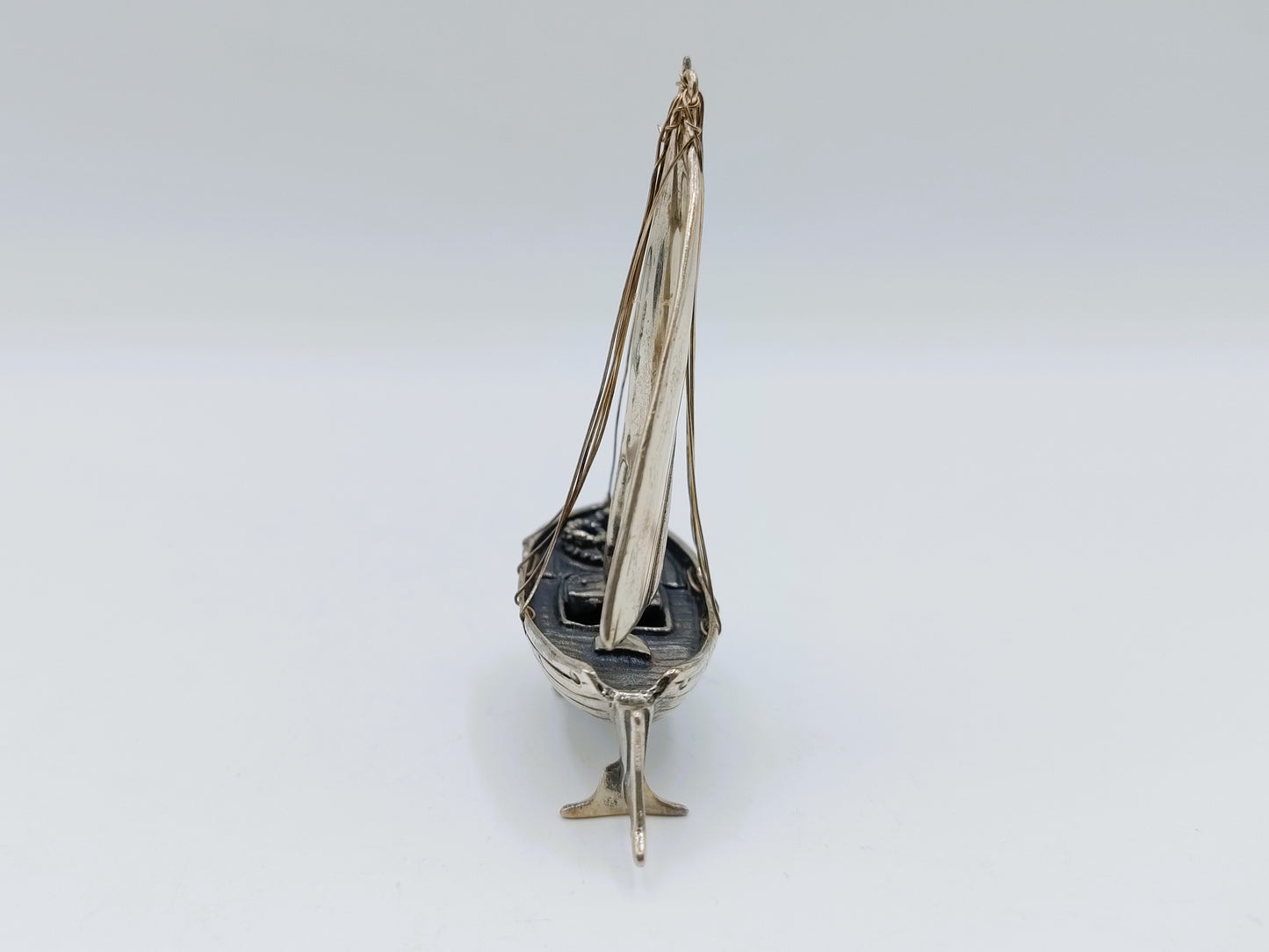 Zilveren miniatuur vissersboot, J. Markus N.V., Amsterdam, vanaf 1965