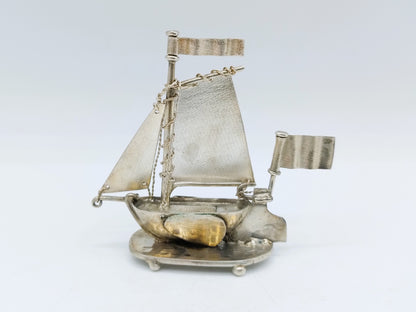 Zilveren miniatuur botter, Nederland, 19e eeuws